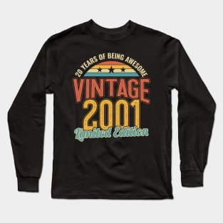 20th Birthday 20 Years of Being Awesome 2001 Long Sleeve T-Shirt